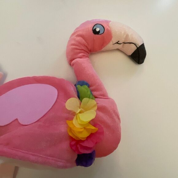 John Waters Christmas Pride LGBQ Pik Plysh Flamingo Hat - Picture 11 of 14